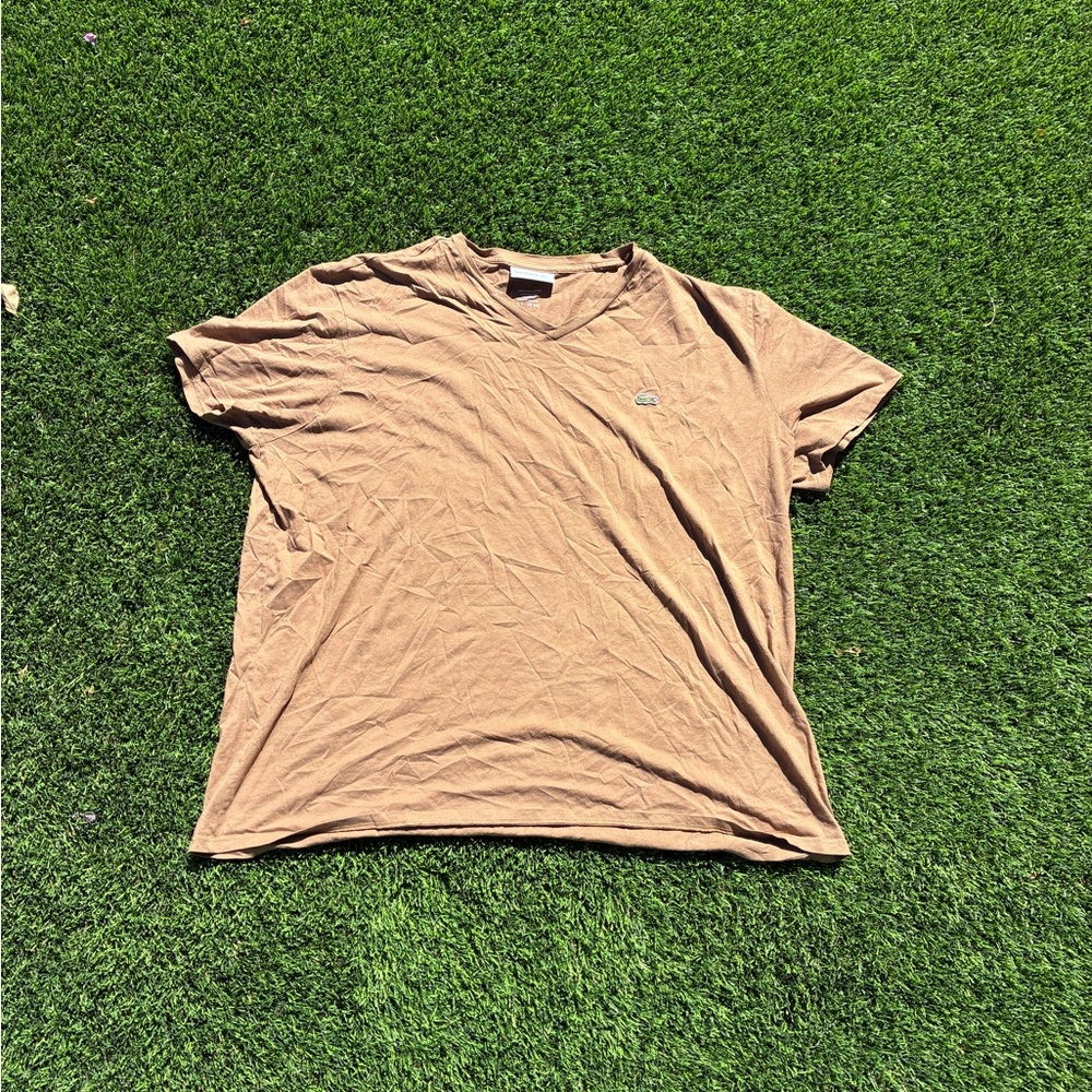 Men's Tan Lacoste T-Shirt
